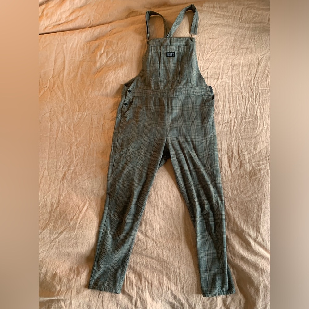 Obey Plaid Overalls